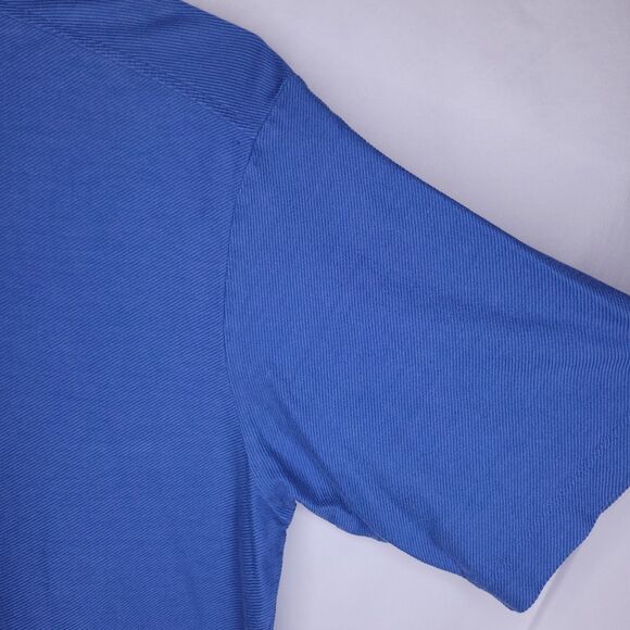 Tommy Bahama Polo Shirt Mens Large Blue Silk Cotton Blend - Picture 4 of 10